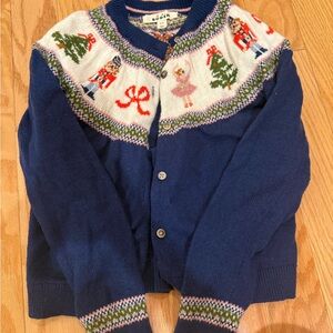 Mini Boden Kids Blue Festive Sweater